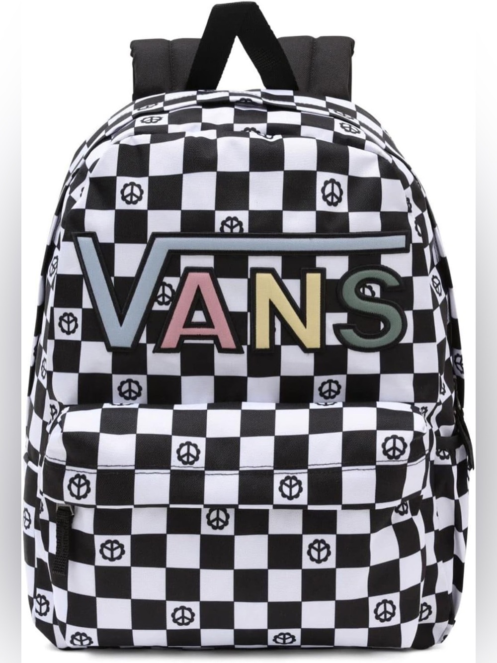VANS Realm Flying V Black Ashley Blue Backpack, BlackWhite